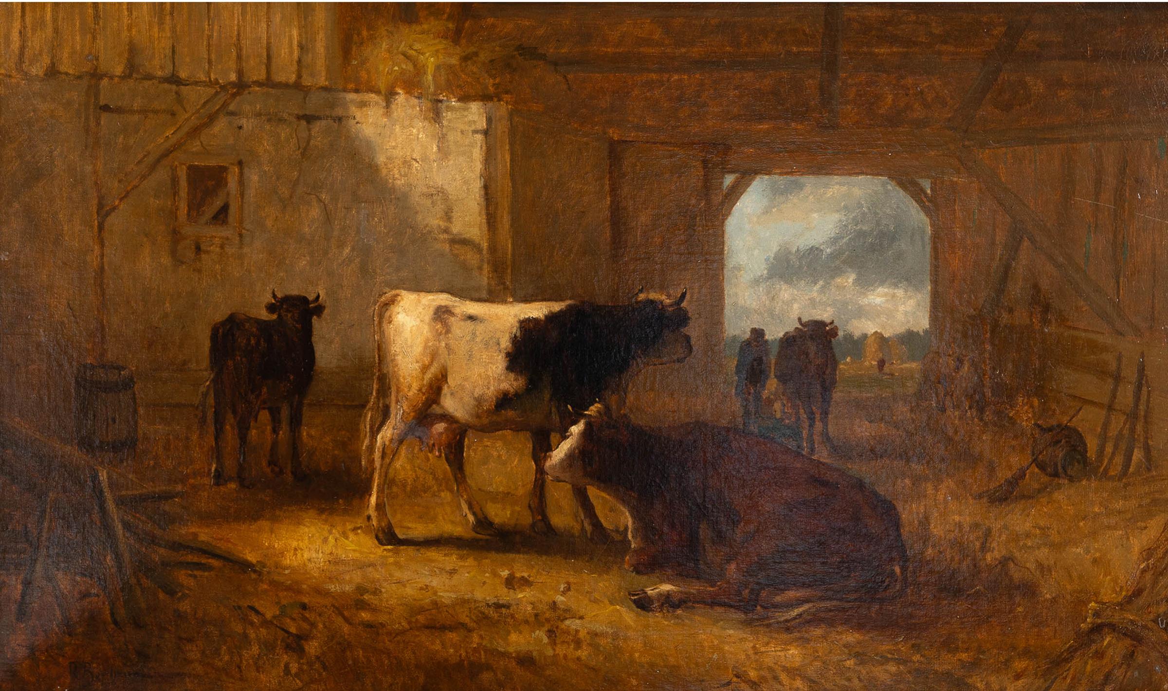 Rosa (Marie-Rosalie) Bonheur (1822-1899) - Cattle In A Barn