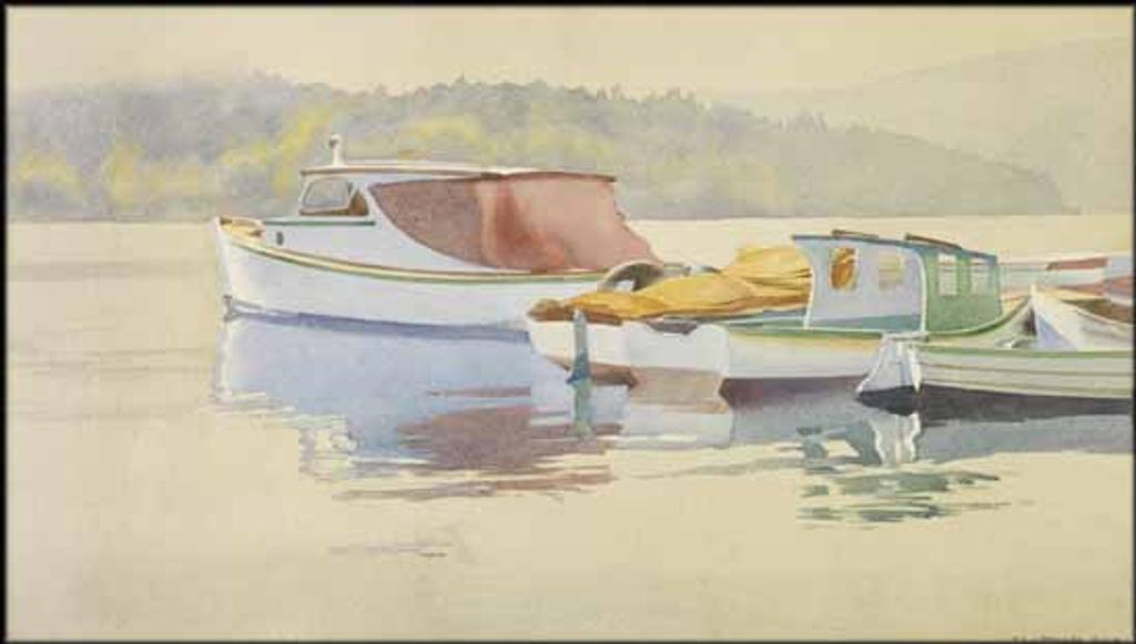 Walter Joseph (W.J.) Phillips (1884-1963) - Coastal Scene with Boats
