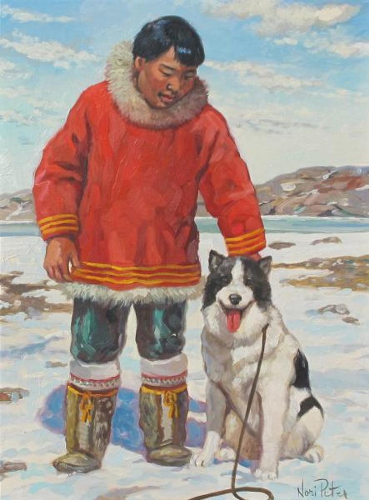 Nori Peter (1935-2009) - Asayuk And His Dog; N.W.T