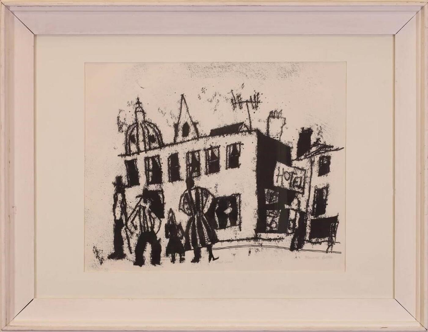 Maxwell Bennett Bates (1906-1980) - Street Scene; 1977; ed. #43/50