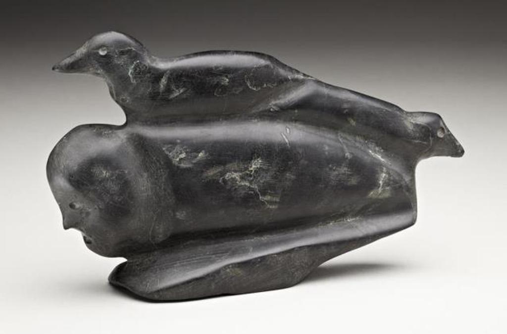 Tuna Iquliq (1935-2015) - Figure with Two Birds