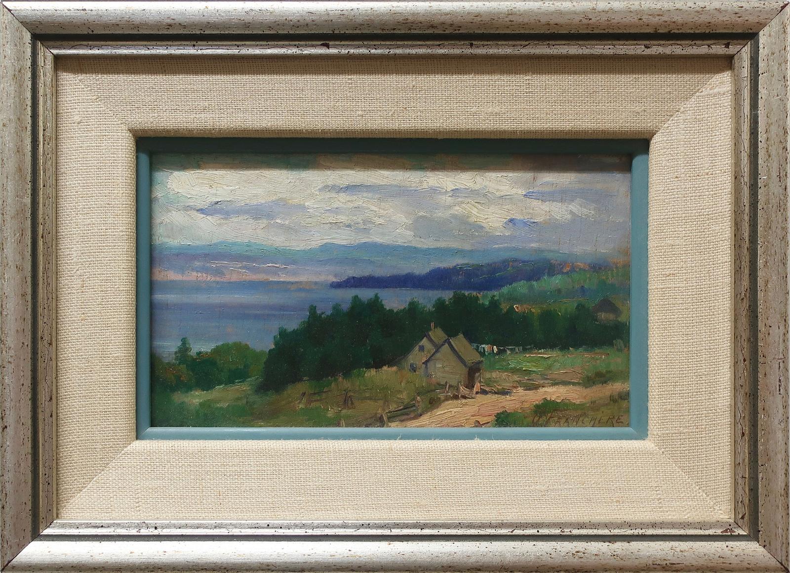 Joseph Charles Franchere (1866-1921) - Untitled (Farm By Lake)