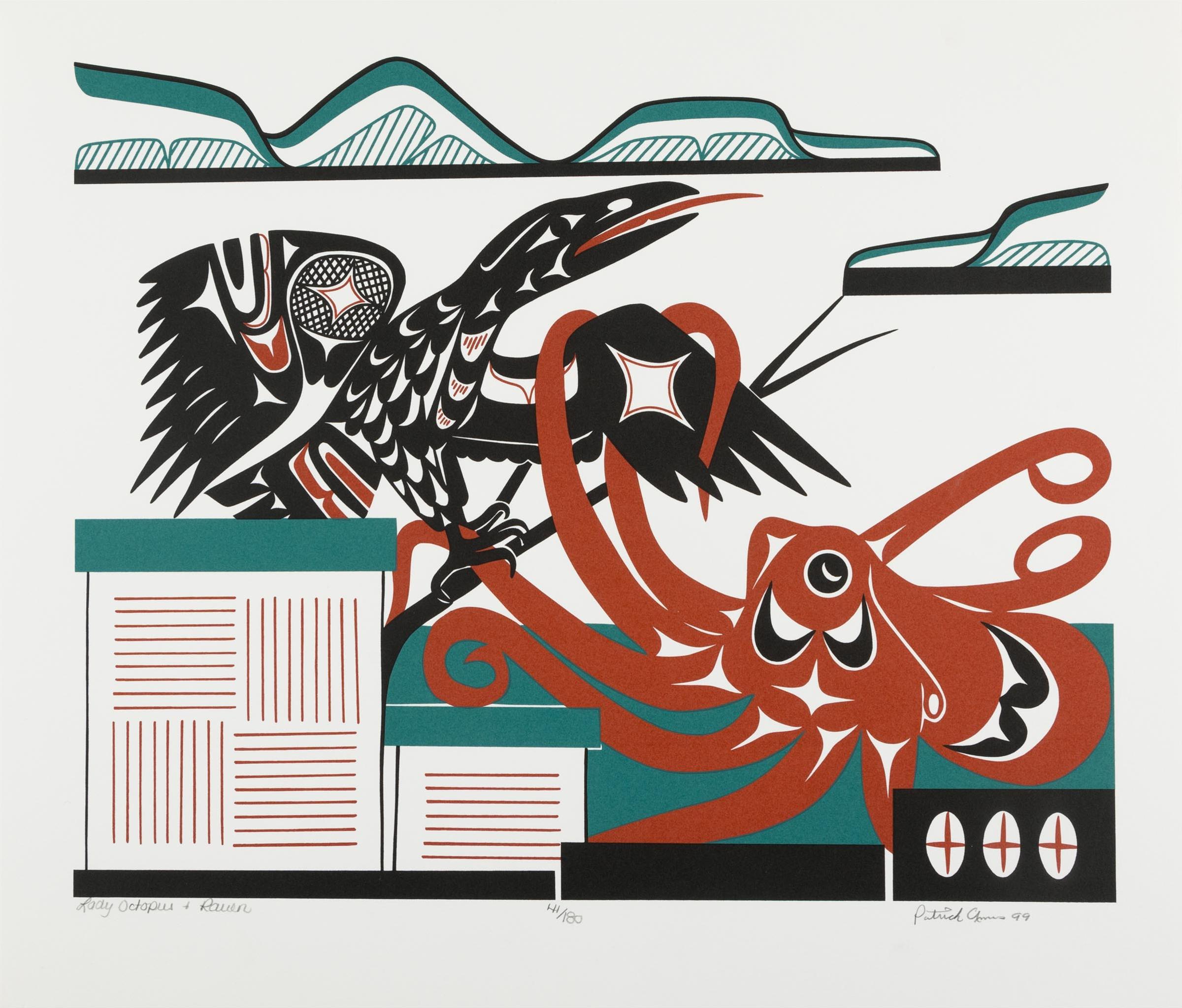 Patrick Amiot (1960) - Lady Raven And Octopus, 1999