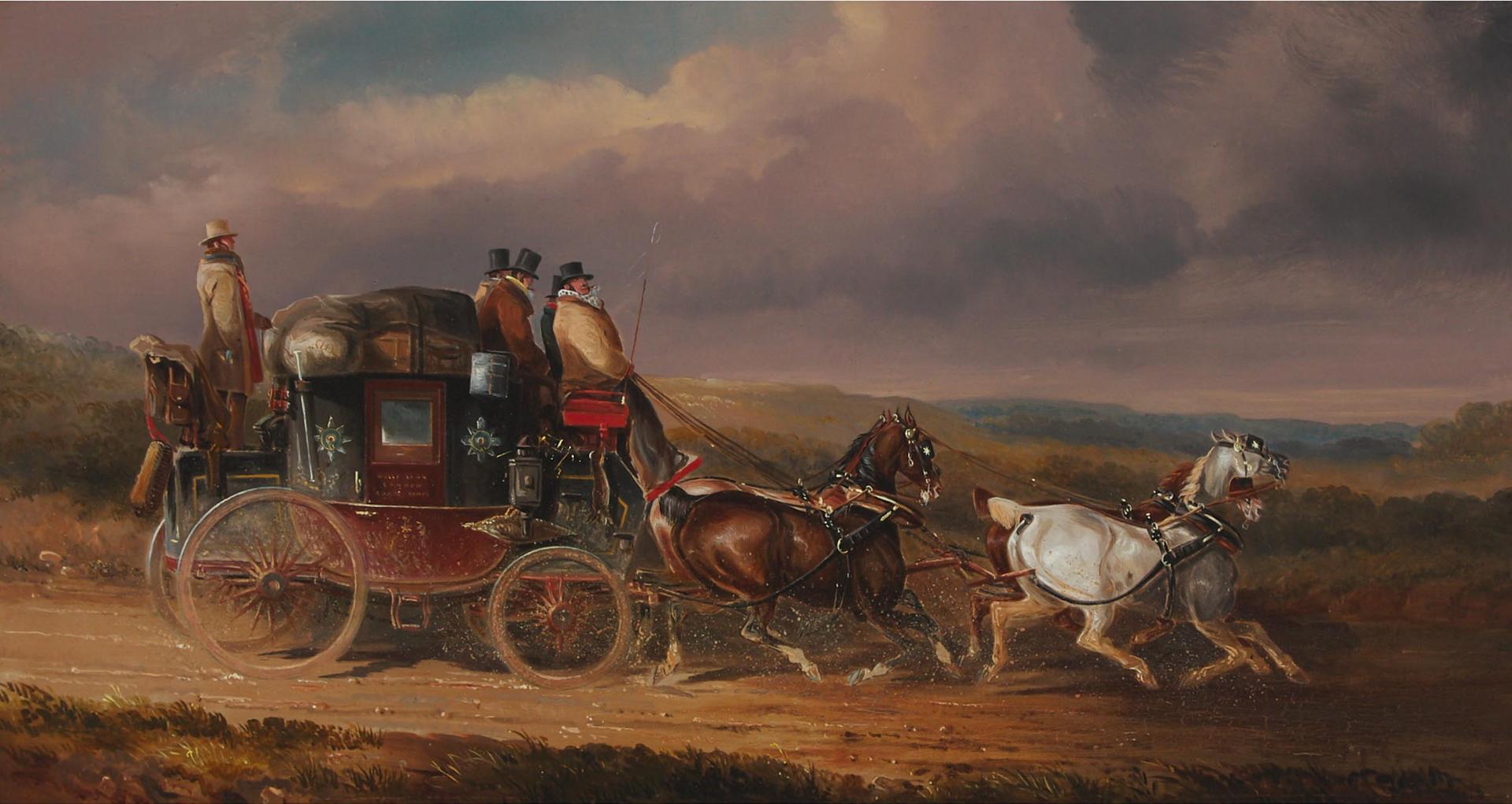 Charles Cooper Henderson (1803-1877) - The Night Coach; Wells-Lynn To London Royal Mail