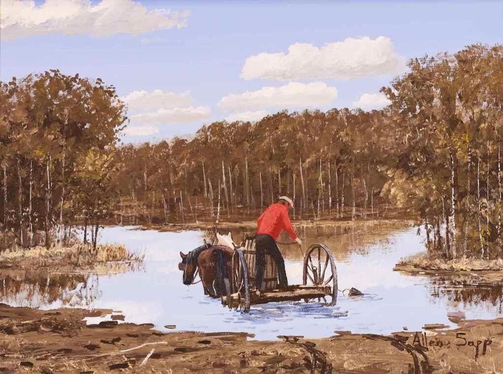 Allen Fredrick Sapp (1929-2015) - Getting Water For The Family; 1986