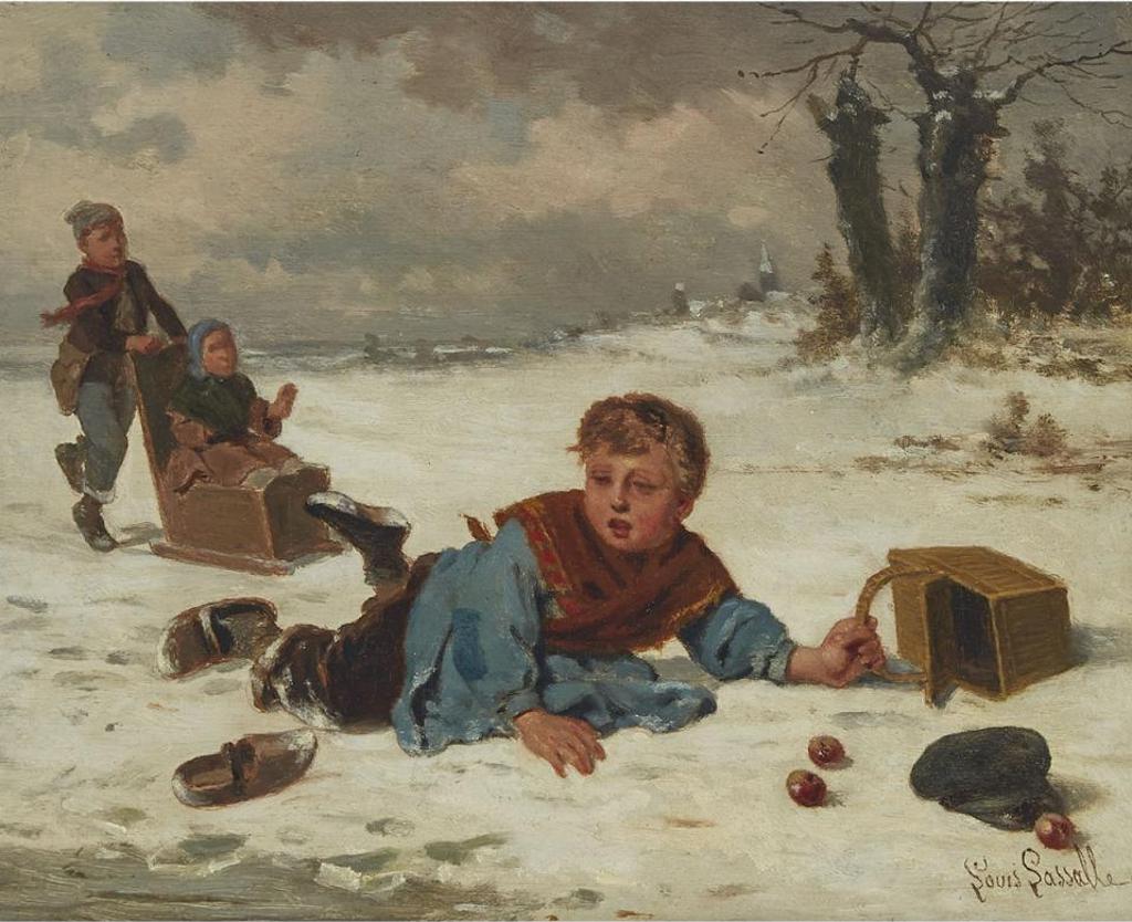 Louis Simon Cabaillot Lassalle (1810-1870) - Mishap In The Snow