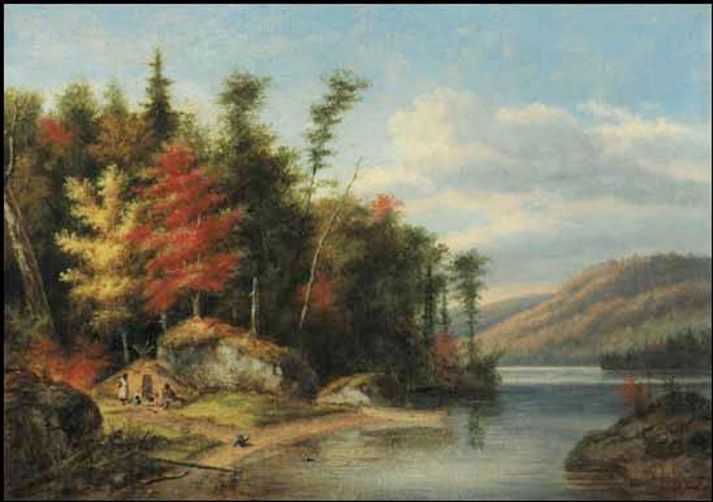 Cornelius David Krieghoff (1815-1872) - Autumn, Lake Memphremagog