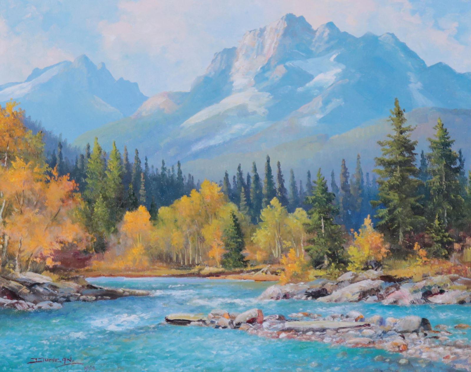 Duncan Mackinnon Crockford (1922-1991) - Goat Mountain And Spray River, Alberta; 1982
