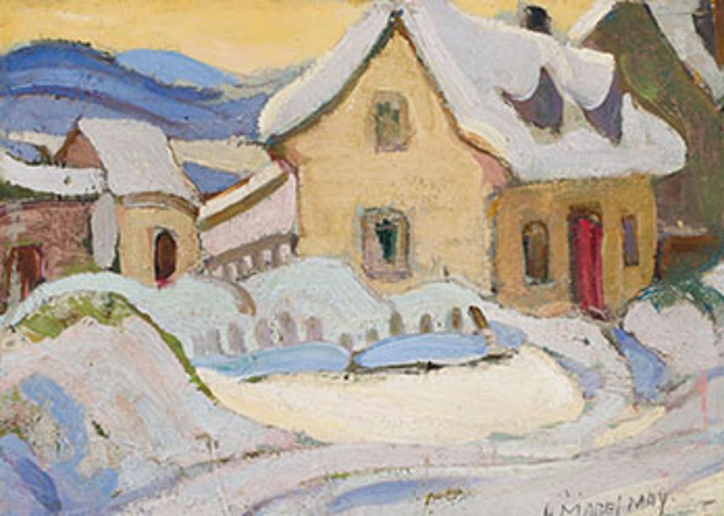 Henrietta Mabel May (1877-1971) - Old Houses, Baie-Saint-Paul / Untitled (verso)