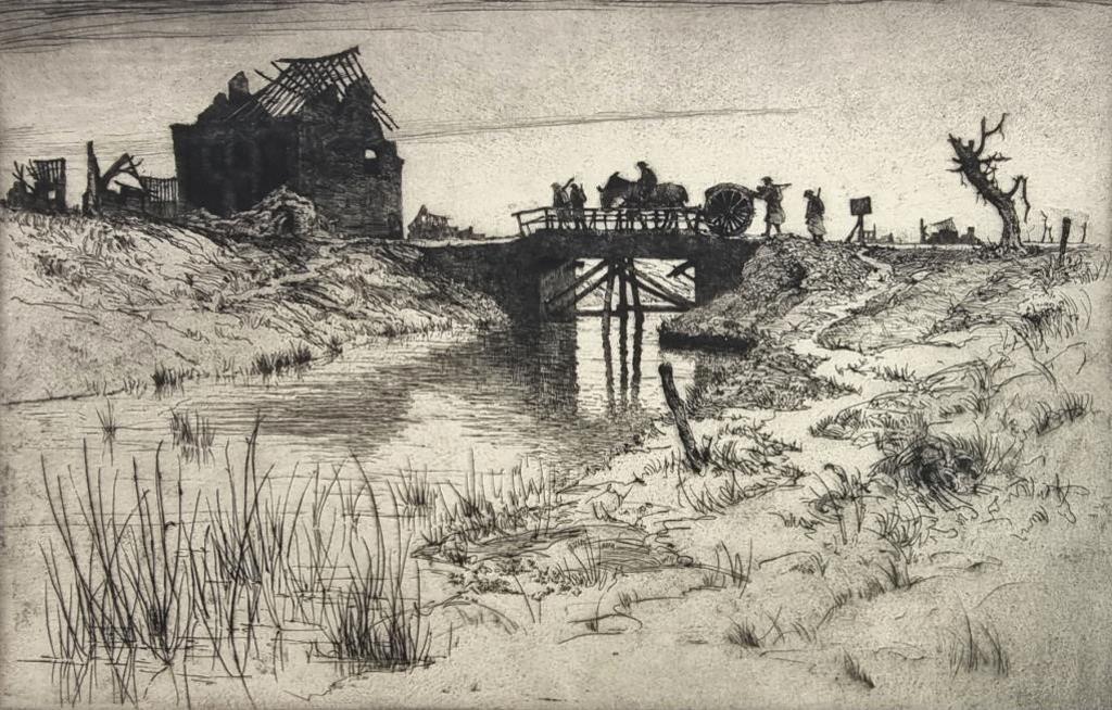 Cyril Henry Barraud (1877-1940) - Entering Ypres At Dawn, 1919
