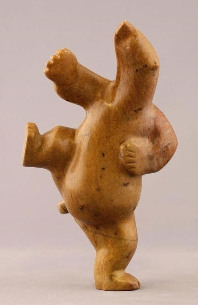 Mark Totan (1953) - an orange steatite Dancing Bear