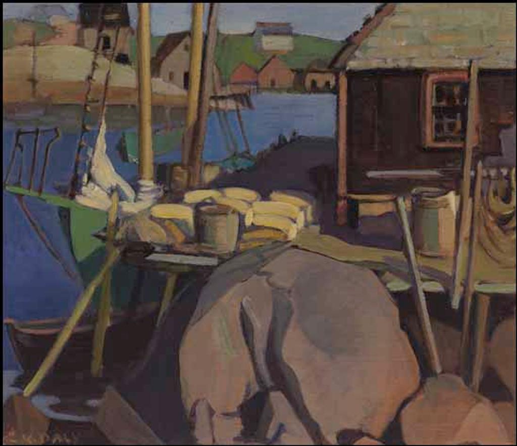 Kathleen Frances Daly Pepper (1898-1994) - Fishing Village, Peggy's Cove