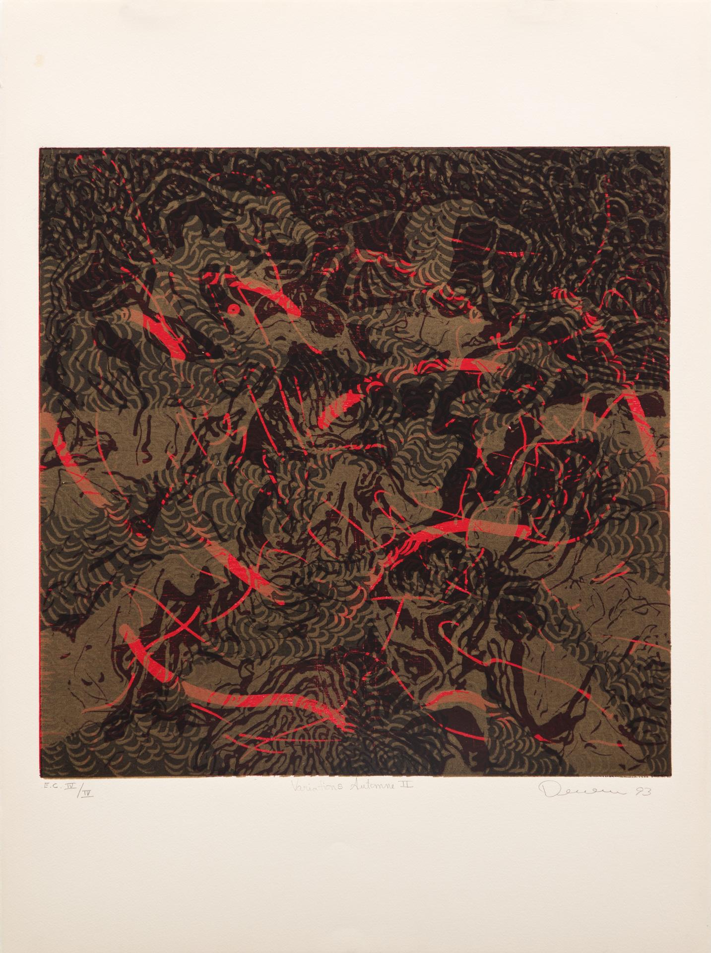 René Derouin (1936) - Variations automne II, 1993