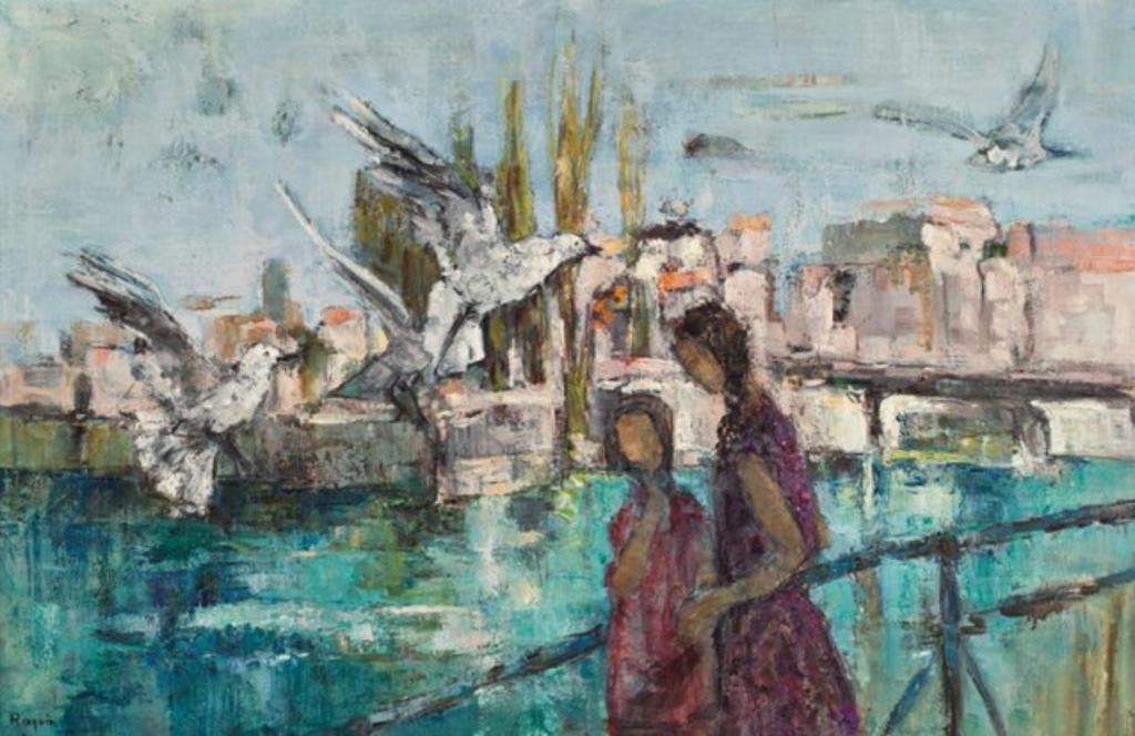 Iris Michelle Raquin (1933) - Children by a Canal