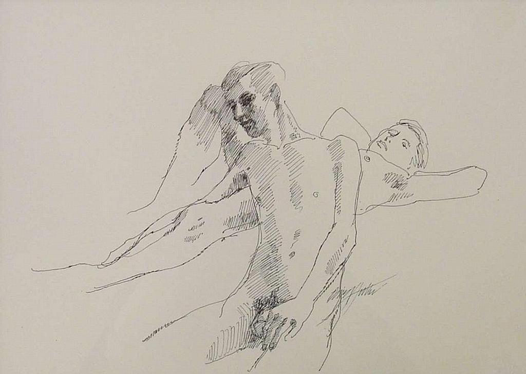 David Hutter (1930-1990) - TWO DISCIPLES RESTING AFTER AN ACT OF DEVOTION