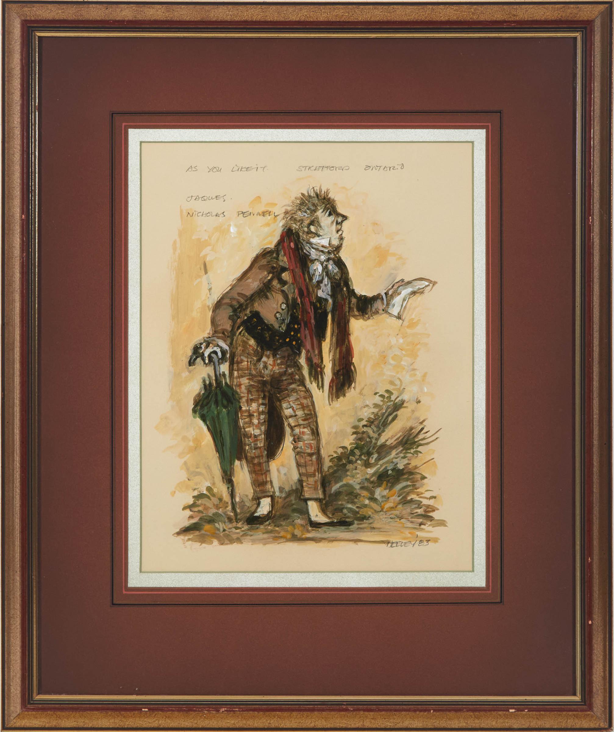 Desmond Heeley (1931-2016) - Costume Design For Nicholas Pennell As Jacques In Shakespeare's 'as You Like It',  Stratford, 1983