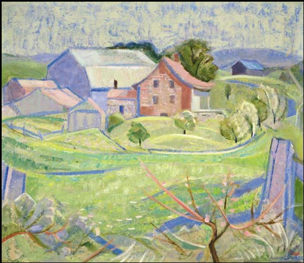 Anne (Annie) Douglas Savage (1896-1971) - Pink Farmhouse, Spring