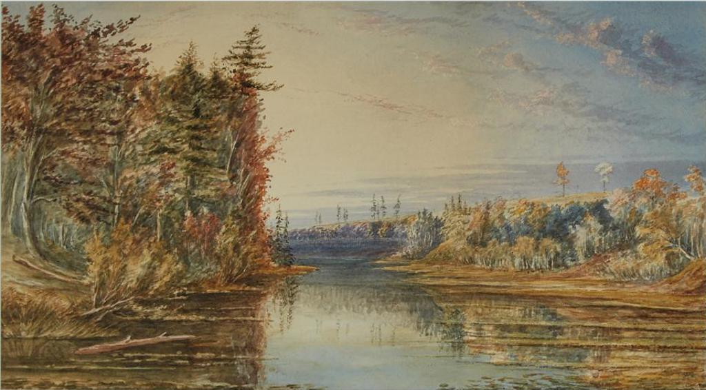 John Herbert Caddy (1801-1883) - Near Flamboro, C.W. And The Dundas Creek, From Under The Toronto Railway Bridge