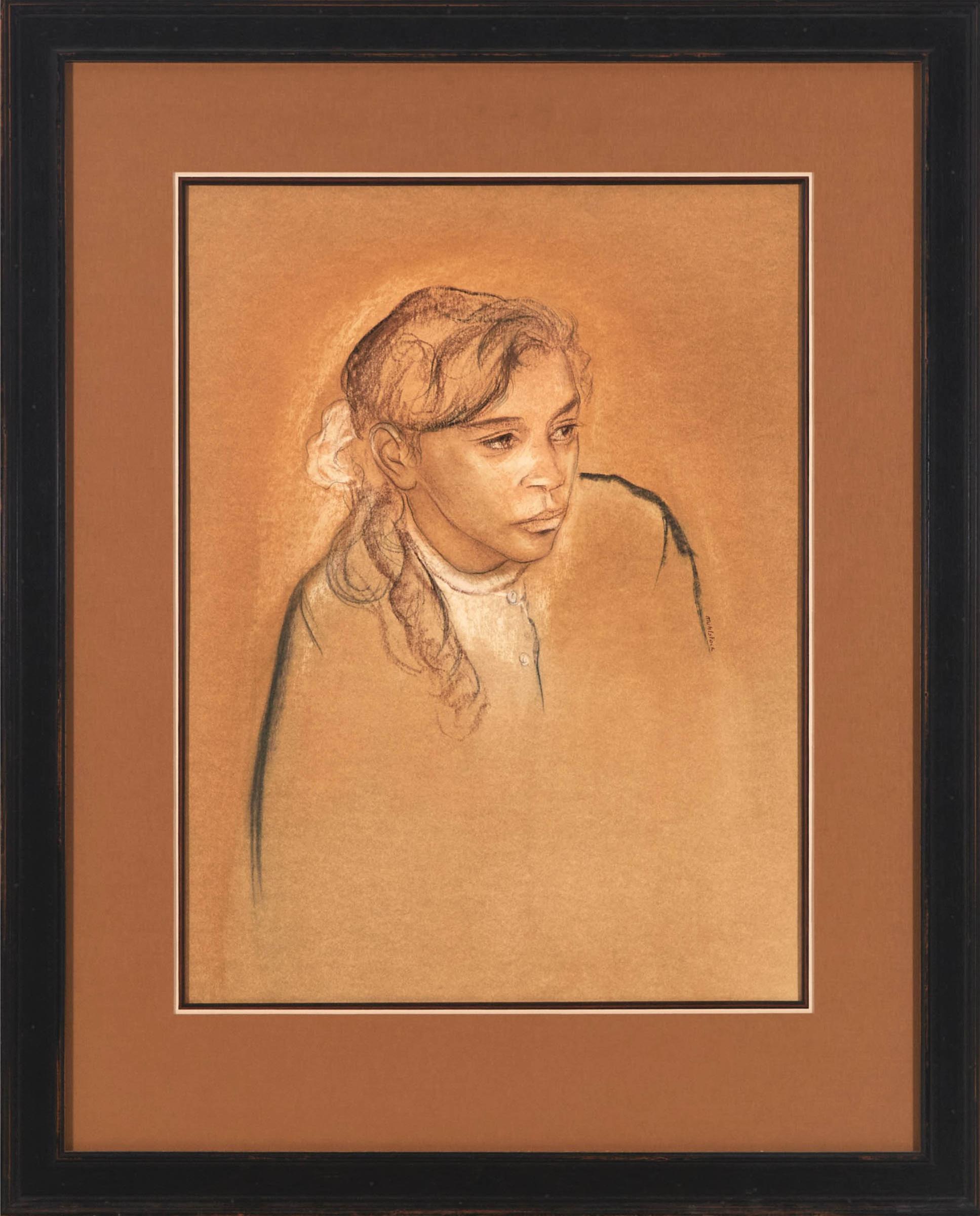 Louis Muhlstock (1904-2001) - Portrait Of A Young Girl