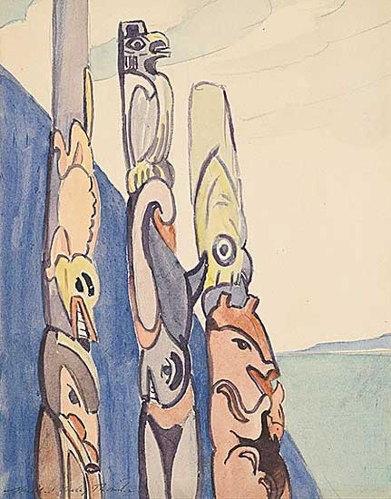 Mildred Valley Thornton (1890-1967) - Three Tall Totems