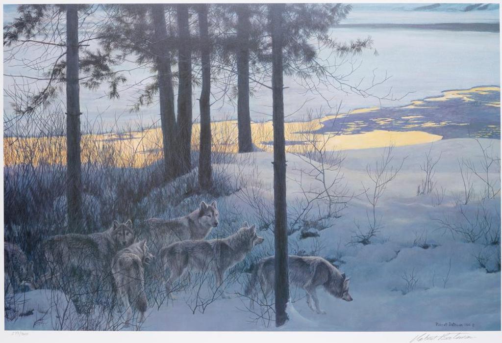 Robert Mclellan Bateman (1930-1922) - Edge of Night - Timber Wolves