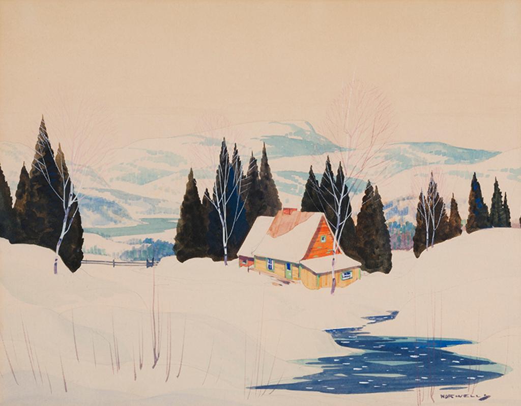 Graham Norble Norwell (1901-1967) - Cabin Nestled in Snow