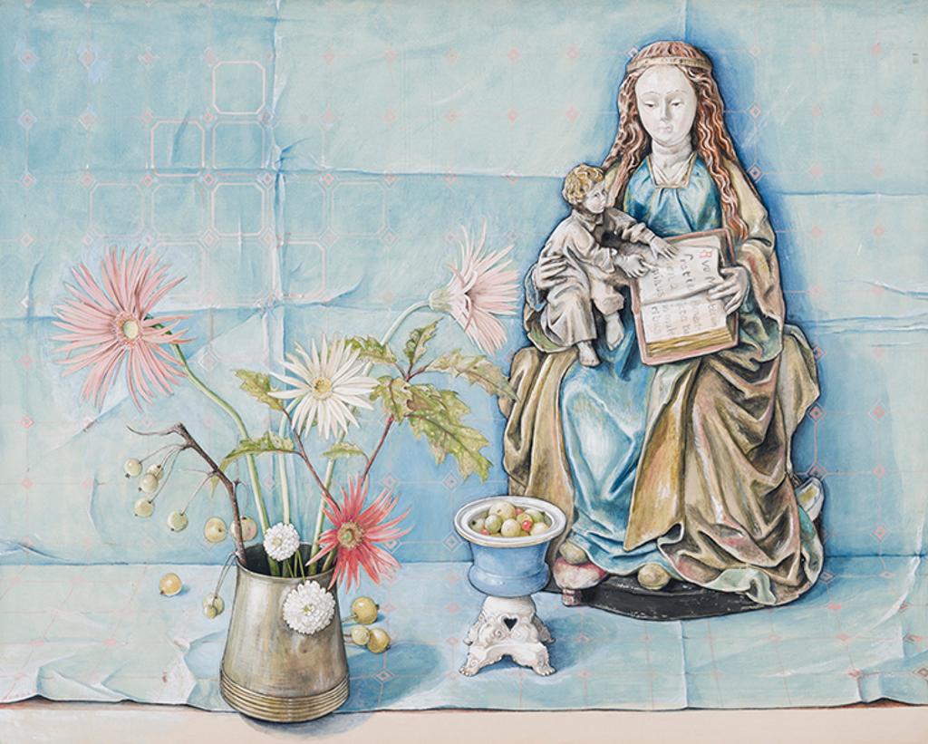 William Kurelek (1927-1977) - Madonna and Child with Flowers