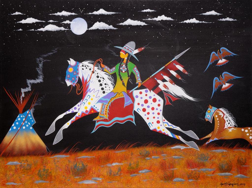 Joe M. Tapaquon - Untitled - Horse and Rider