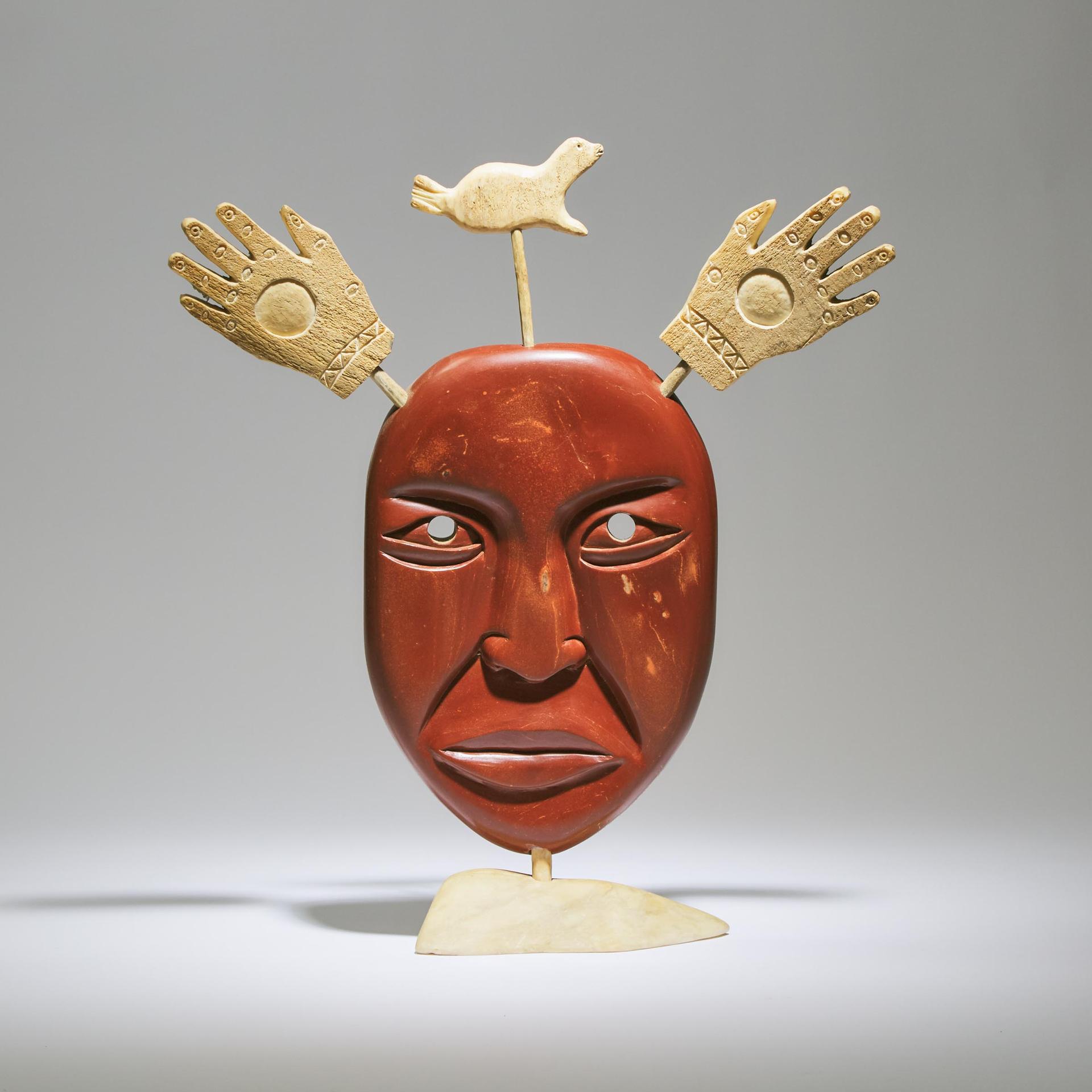Manasie Akpaliapik L (1955) - Mask With Seal Spirit