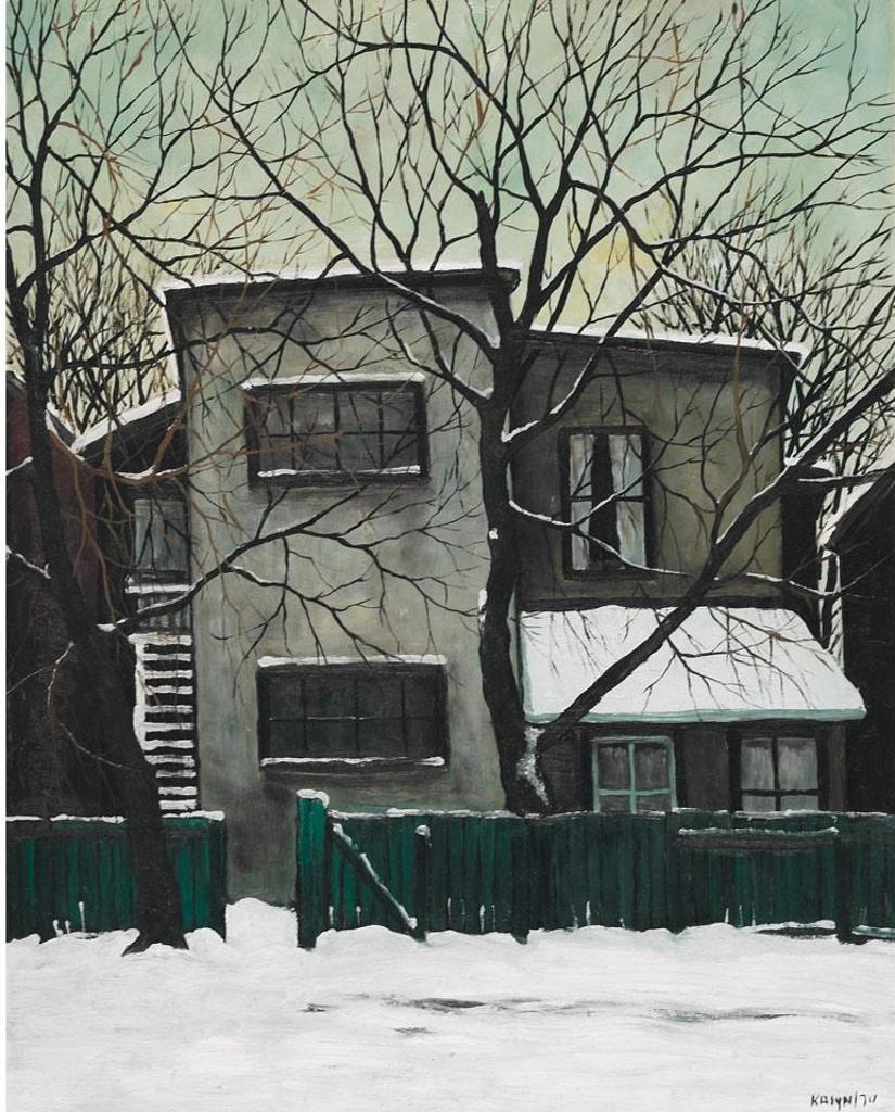 John Kasyn (1926-2008) - Stucco Houses On Sweetland Ave., Ottawa