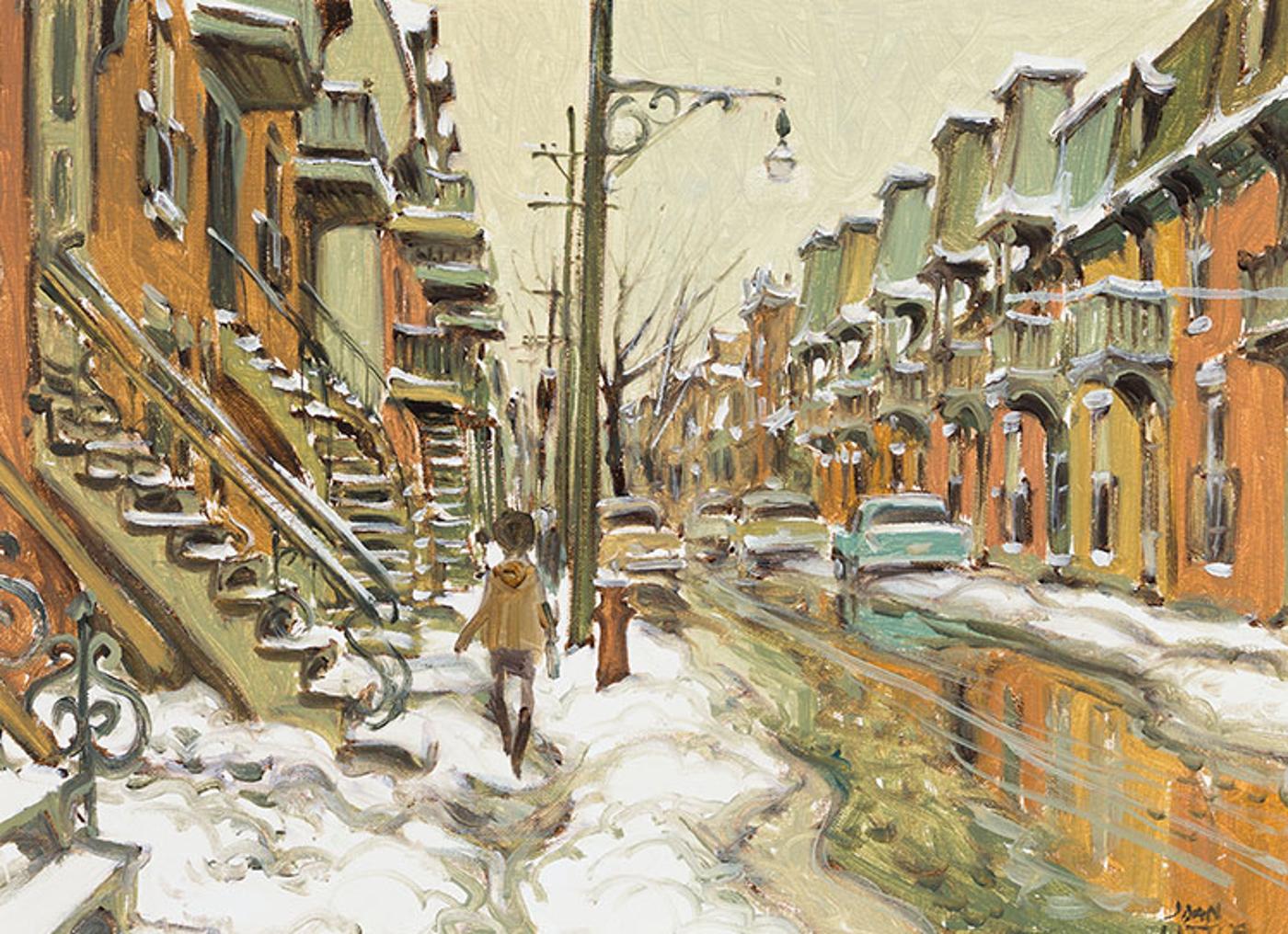 John Geoffrey Caruthers Little (1928-1984) - Une rue de l'Est de Montréal