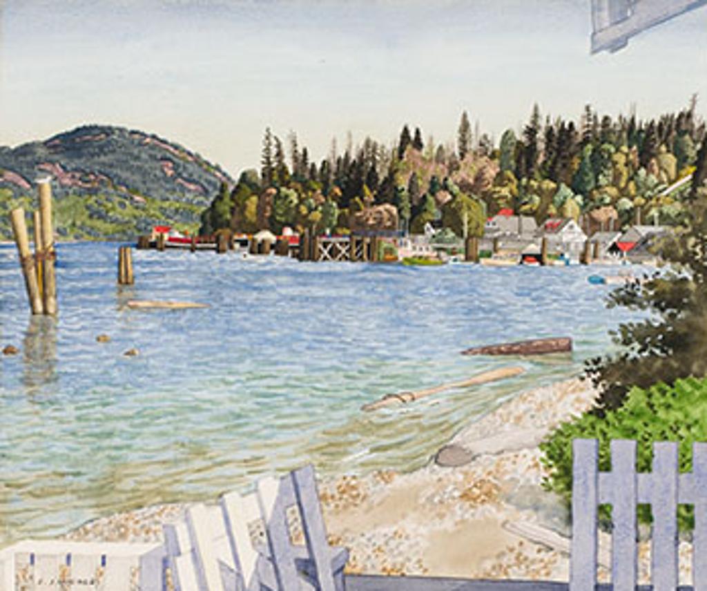 Edward John (E. J.) Hughes (1913-2007) - The Waterfront at Cowichan Bay