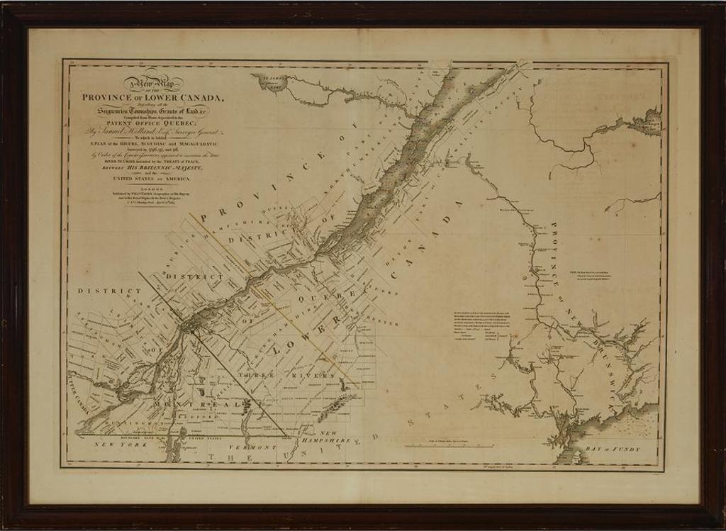 Samuel Holland (1728-1801) - A New Map Of The Province Of Lower Canada, 1813