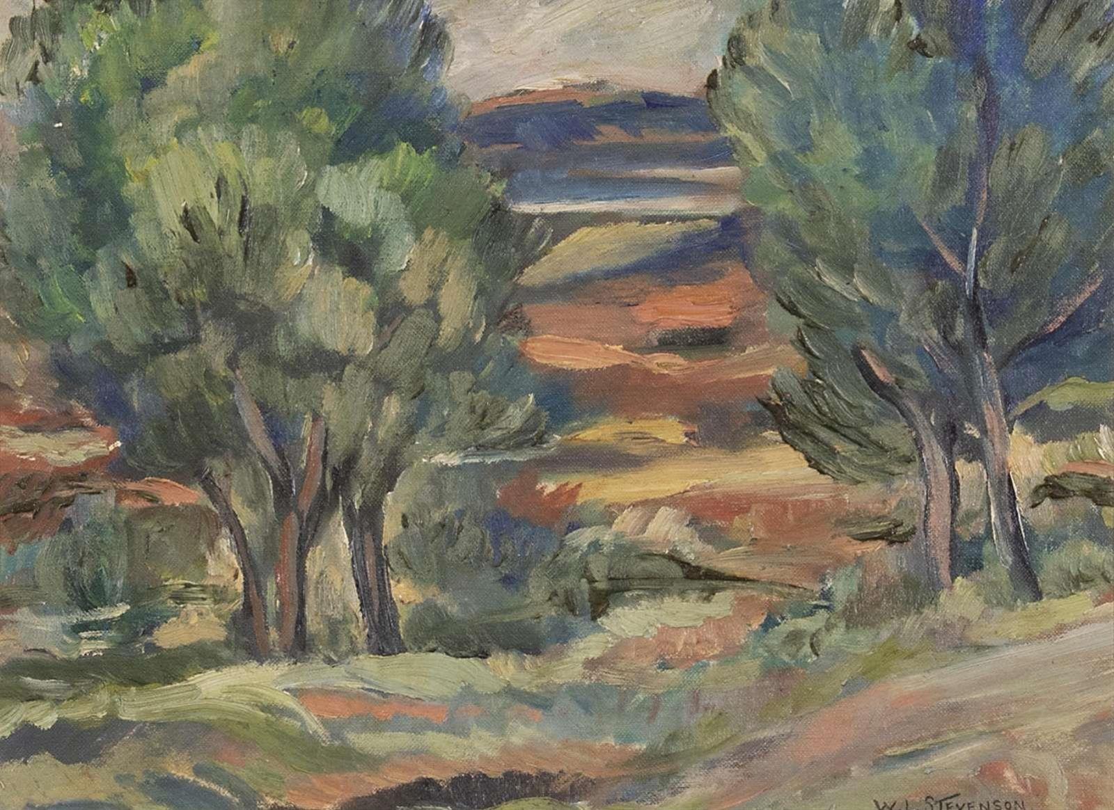 William Lewy Leroy Roy Stevenson (1905-1966) - Landscape With Trees; 1954