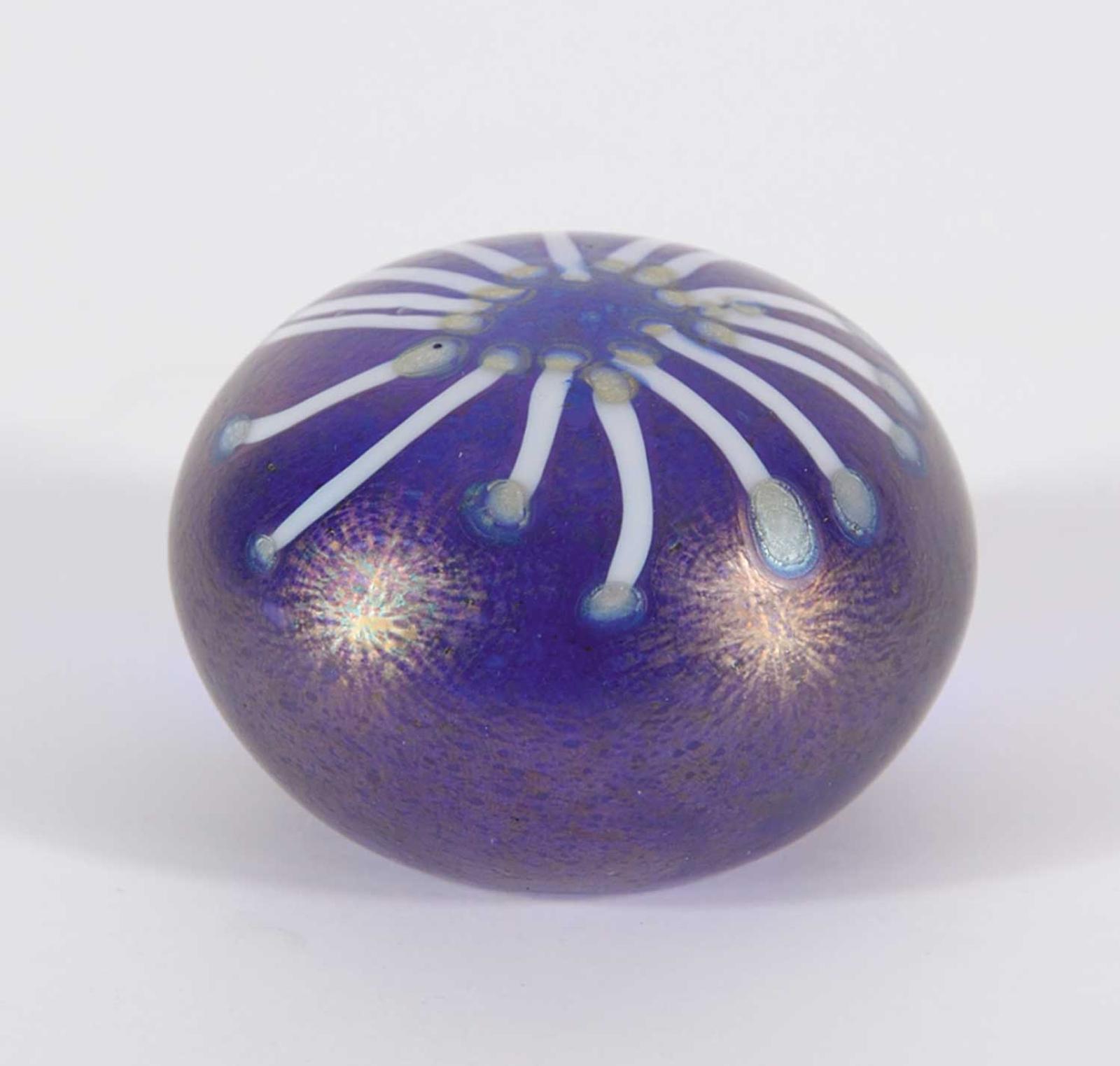 Robert D.M. Held (1943) - Blue and White Paperweight