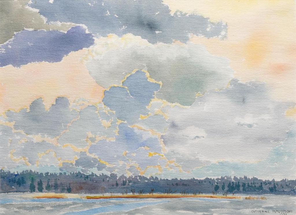 Catherine Perehudoff (1958) - Sunset Over Emma Lake