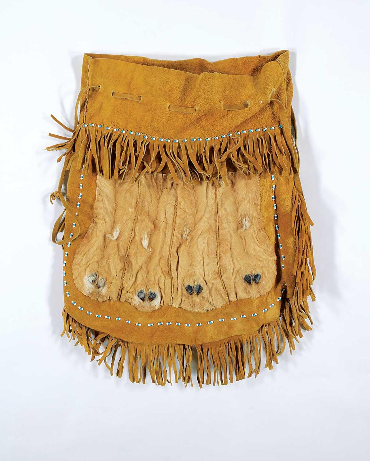First Nations Basket School - Large Beaded Deer Leg Bag