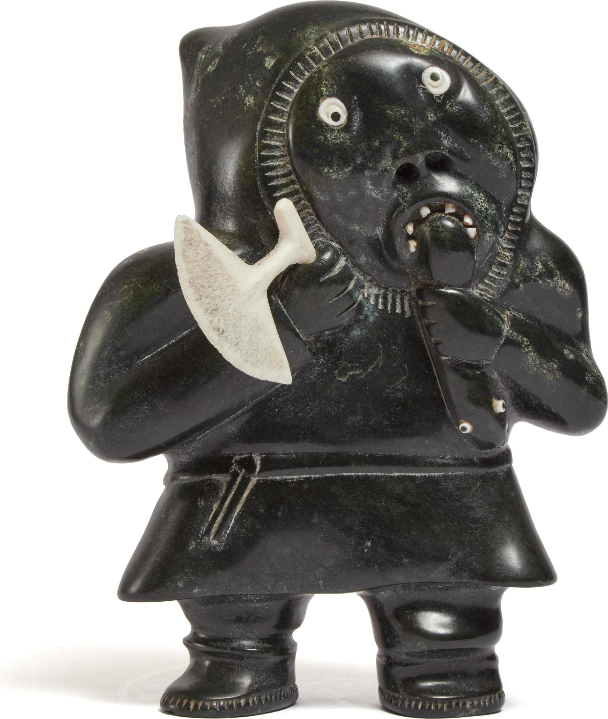 Judas Ullulaq (1937-1998) - Woman With Ulu, Ca. 1980s