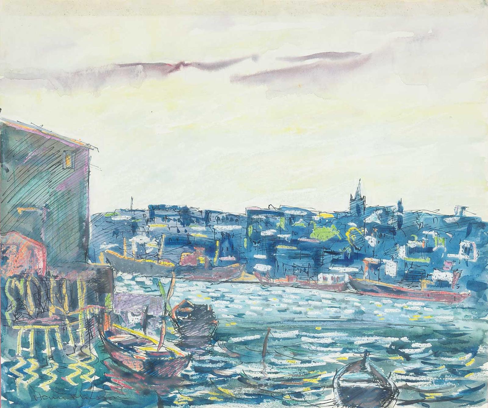 Henri Leopold Masson (1907-1996) - Untitled - Harbour Scene