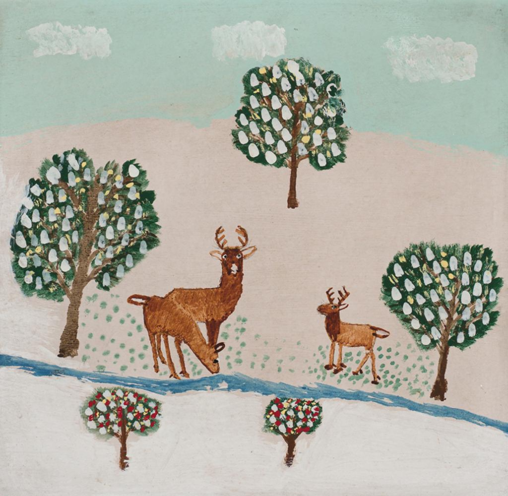 Everett Lewis (1893-1979) - A Herd of Deer