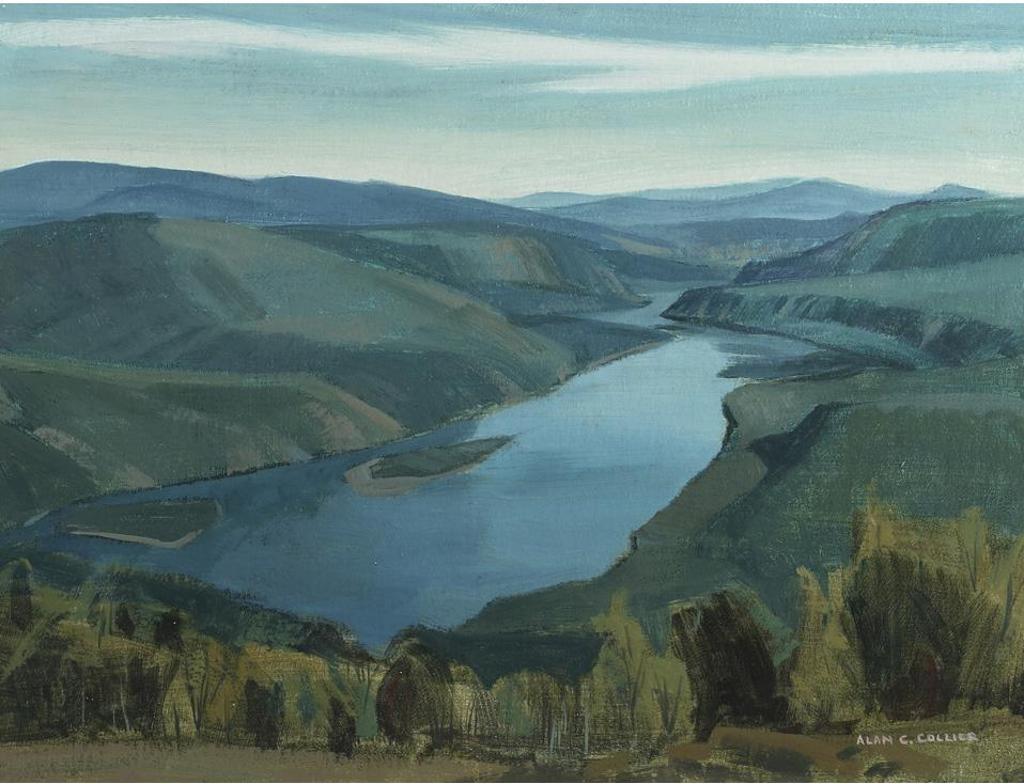 Alan Caswell Collier (1911-1990) - Yukon River, Downstream From Midnight Dome, Above Dawson City