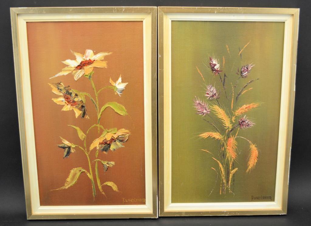 Heinz V. Pundleider (1925-1982) - a pair of flower paintings