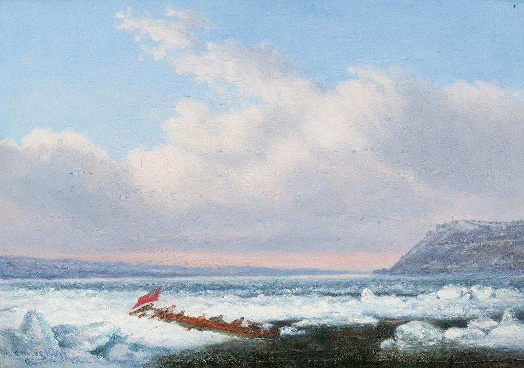 Cornelius David Krieghoff (1815-1872) - Crossing The St. Lawrence