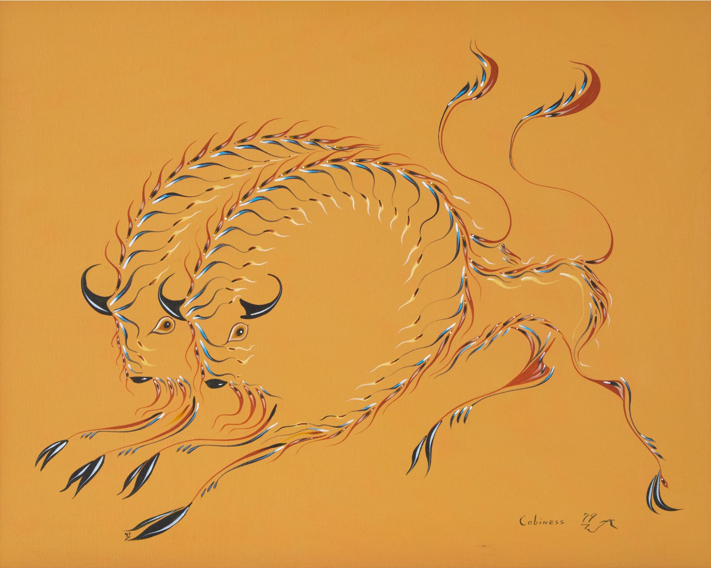 Eddy Cobiness (1933-1996) - Untitled (Bounding Buffalo), 1979
