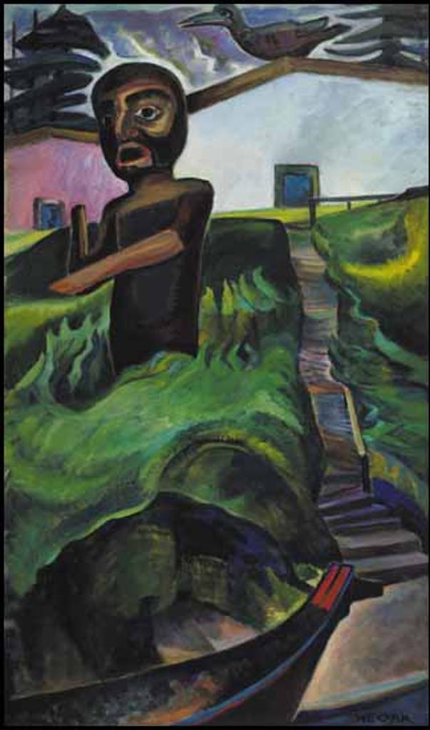Emily Carr (1871-1945) - The Crazy Stair (The Crooked Staircase)