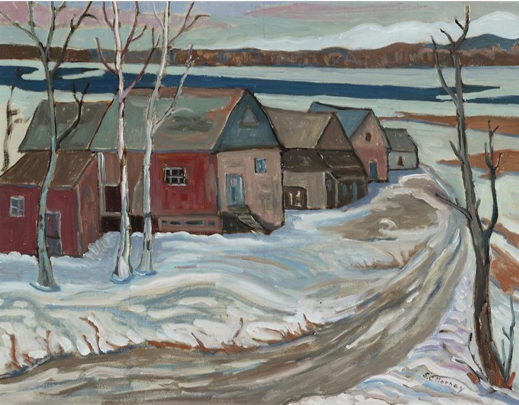 Sidney Charles Mooney (1927-1992) - Shacks On The Ottawa River