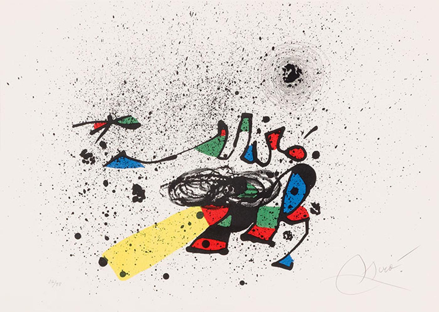 Joan Miró (1893-1983) - Untitled (Invitation Card for the Preview of the Exhibition 'Miró' at Galería Maeght, Barcelona) 1978