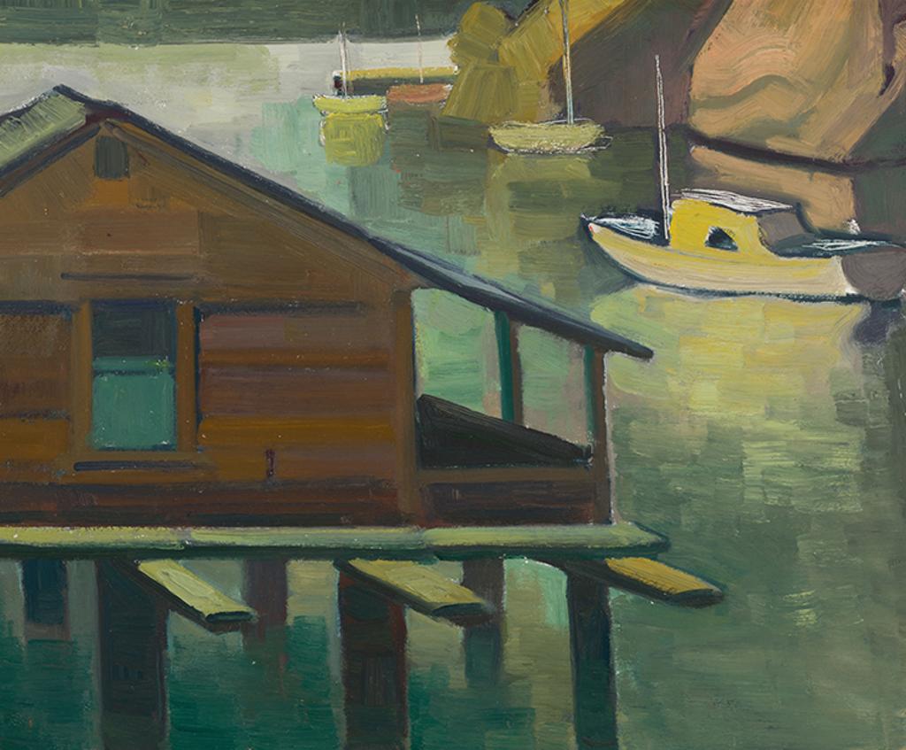 Henry George Glyde (1906-1998) - Boathouse with Boats