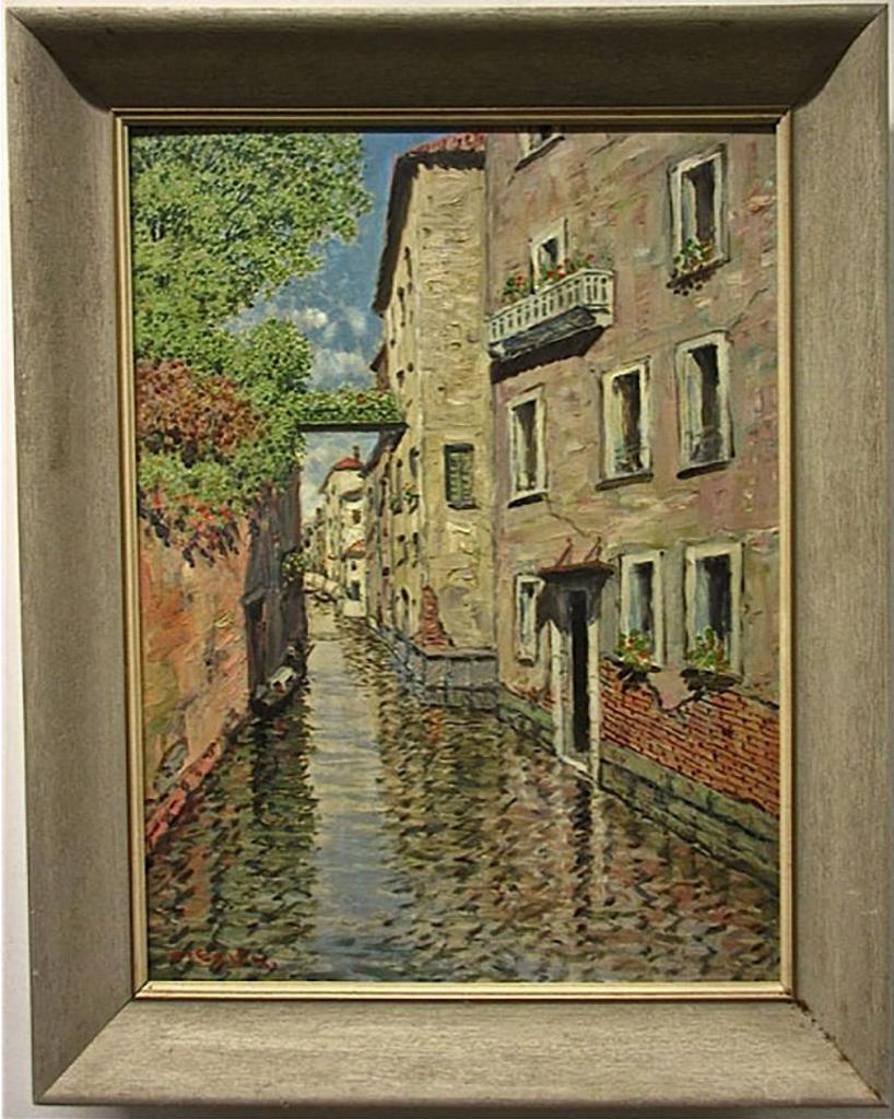 Osvald Eslon (1895-1961) - Rio Albrizzi, Venezia, Italy; Rio Del Mendicati, Venezia,  Italy