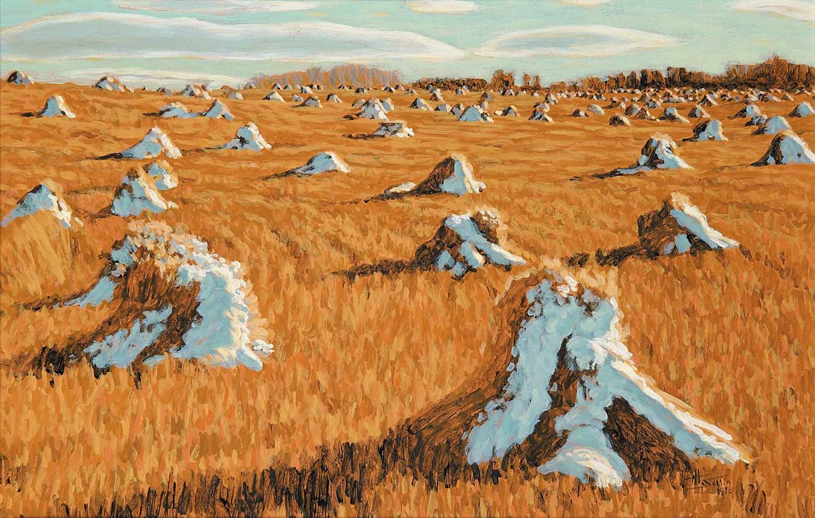 Herbert Otto (Herb) Sellin (1943) - Snow Stooks, Klein Farm, Cochrane, 1978